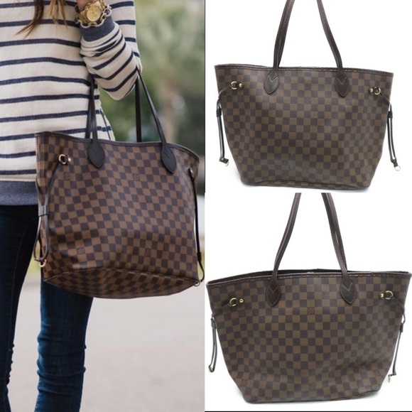 Louis Vuitton Handbags - Damier Ebene Neverfull GM Tote Bag